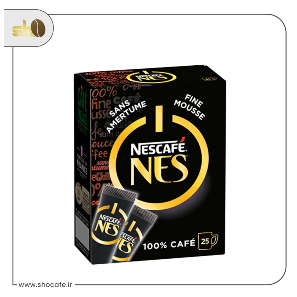 بسته قهوه فوری نسکافه NES فرانسوی- بسته 25 عددی